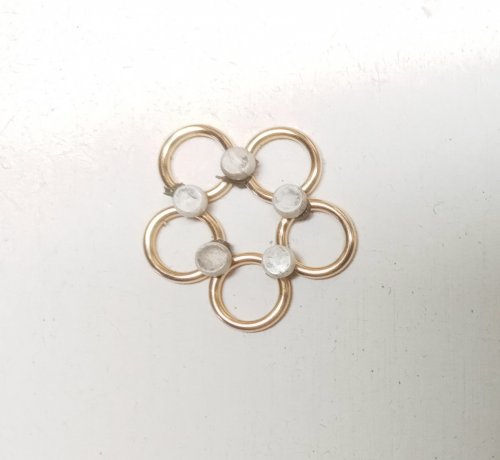 Judy Larson's Five Golden Rings Earrings - , Holiday Designs, Butane Torch, Soldering, Solder, Carefully nudge the rings back into place